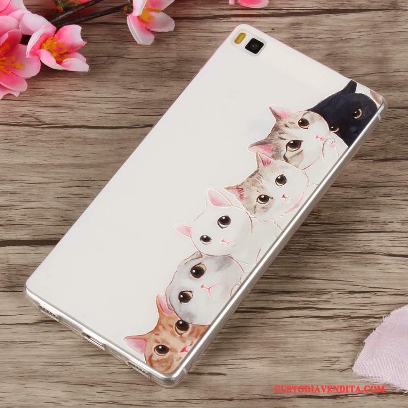 Custodia Huawei P8 Lite Goffratura Telefono Morbido, Cover Huawei P8 Lite Silicone Gioventù Anti-caduta