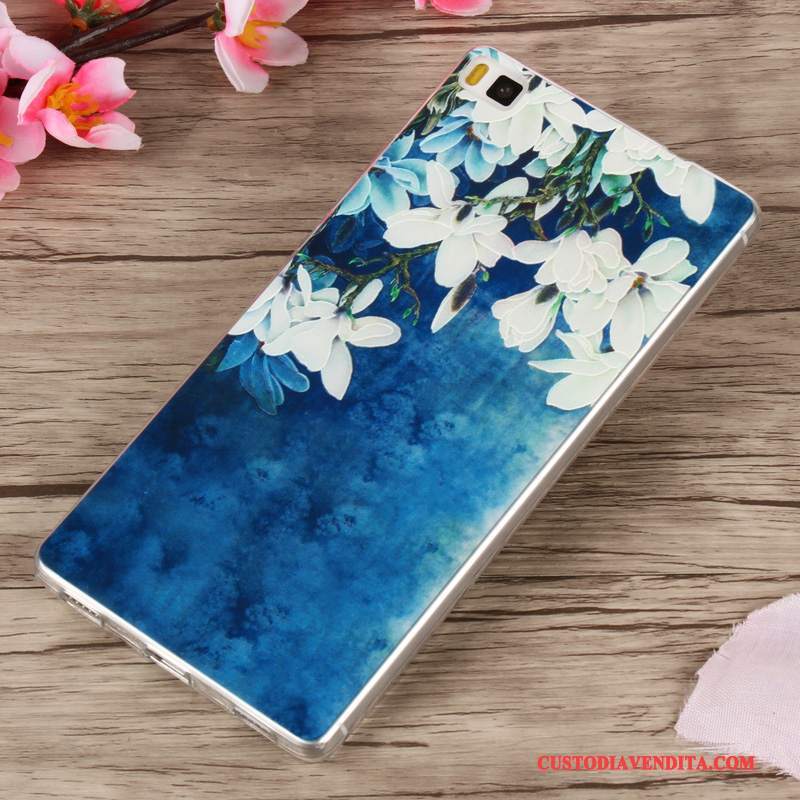 Custodia Huawei P8 Lite Goffratura Telefono Morbido, Cover Huawei P8 Lite Silicone Gioventù Anti-caduta