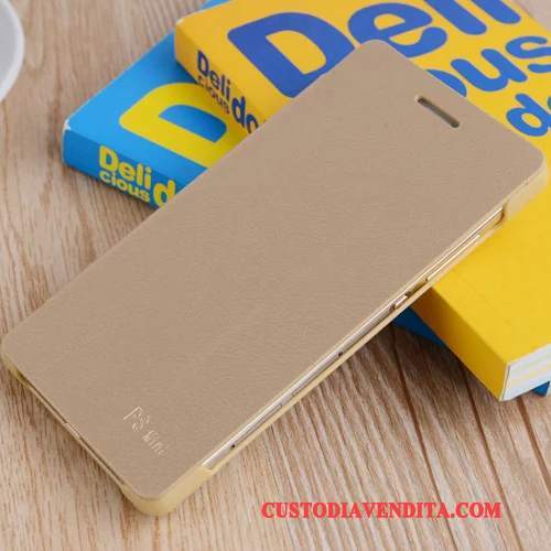 Custodia Huawei P8 Lite Pelle Arancione Anti-caduta, Cover Huawei P8 Lite Protezione Gioventù