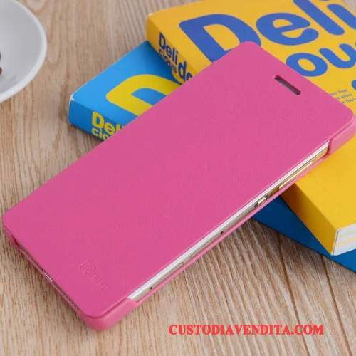 Custodia Huawei P8 Lite Pelle Arancione Anti-caduta, Cover Huawei P8 Lite Protezione Gioventù