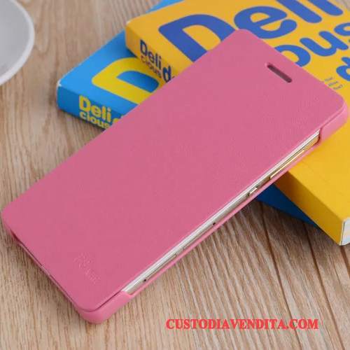 Custodia Huawei P8 Lite Pelle Arancione Anti-caduta, Cover Huawei P8 Lite Protezione Gioventù