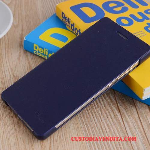 Custodia Huawei P8 Lite Pelle Arancione Anti-caduta, Cover Huawei P8 Lite Protezione Gioventù