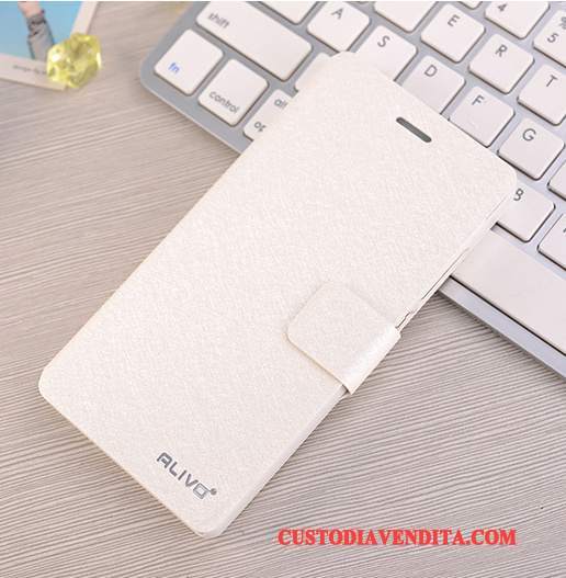 Custodia Huawei P8 Lite Pelle Gioventù Bianco, Cover Huawei P8 Lite Folio Telefono