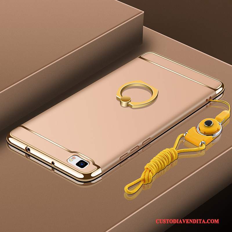 Custodia Huawei P8 Lite Protezione Difficile Oro, Cover Huawei P8 Lite Tendenza Tutto Incluso