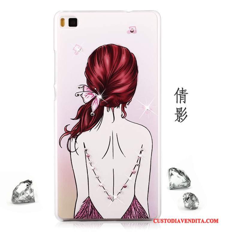 Custodia Huawei P8 Lite Protezione Rossotelefono, Cover Huawei P8 Lite Colore Gioventù