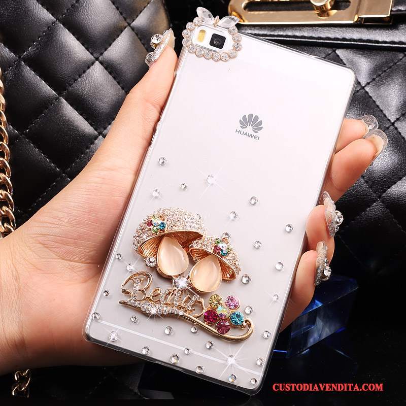 Custodia Huawei P8 Lite Strass Difficile Gioventù, Cover Huawei P8 Lite Protezione Telefono Oro