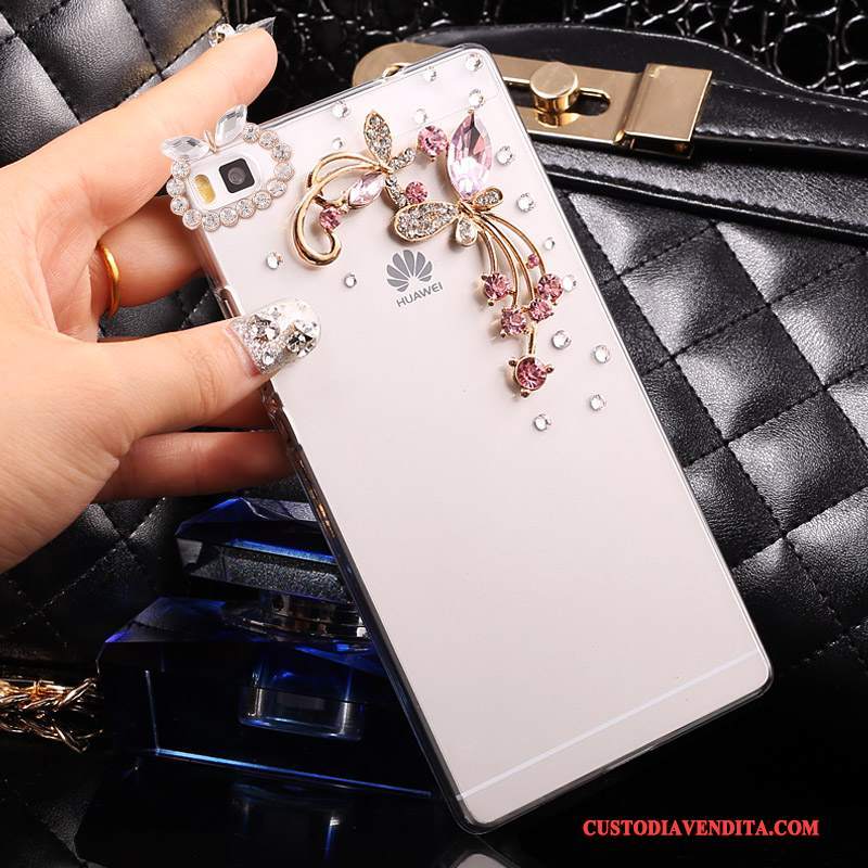 Custodia Huawei P8 Lite Strass Difficile Gioventù, Cover Huawei P8 Lite Protezione Telefono Oro