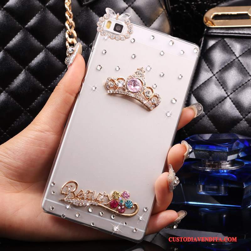 Custodia Huawei P8 Lite Strass Difficile Gioventù, Cover Huawei P8 Lite Protezione Telefono Oro