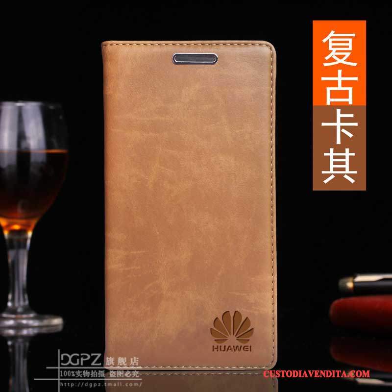 Custodia Huawei P8 Pelle Blu Alto, Cover Huawei P8 Folio Telefono