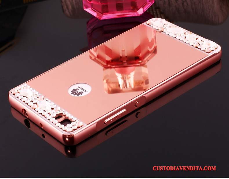 Custodia Huawei P8 Strass Alto Metallo, Cover Huawei P8 Protezione Telefono Anti-caduta