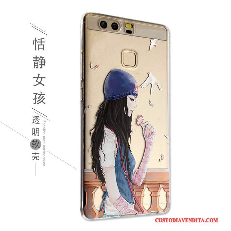 Custodia Huawei P9 Cartone Animato Anti-caduta Bello, Cover Huawei P9 Protezione Telefono Morbido