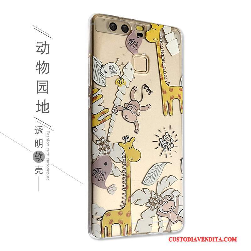 Custodia Huawei P9 Cartone Animato Anti-caduta Bello, Cover Huawei P9 Protezione Telefono Morbido