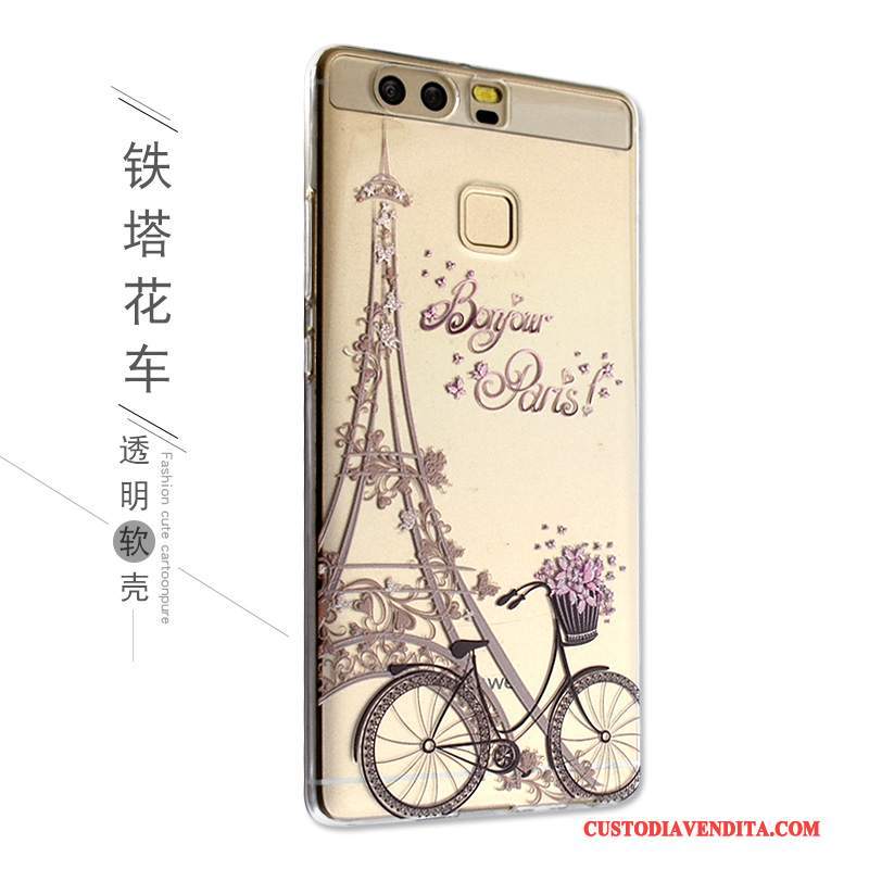 Custodia Huawei P9 Cartone Animato Anti-caduta Bello, Cover Huawei P9 Protezione Telefono Morbido