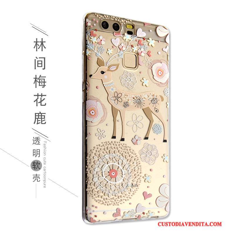 Custodia Huawei P9 Cartone Animato Anti-caduta Bello, Cover Huawei P9 Protezione Telefono Morbido