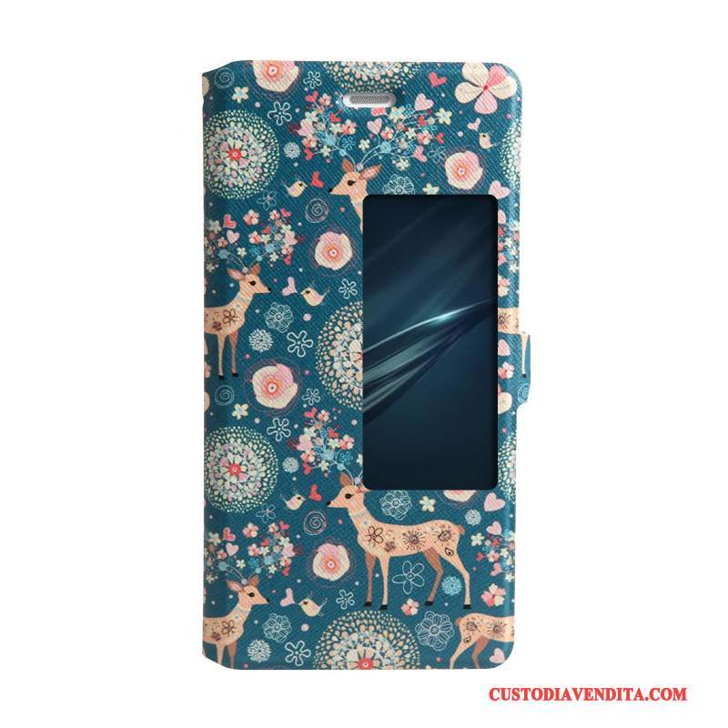 Custodia Huawei P9 Colore Morbido Porpora, Cover Huawei P9 Cartone Animato Tendenza Supporto