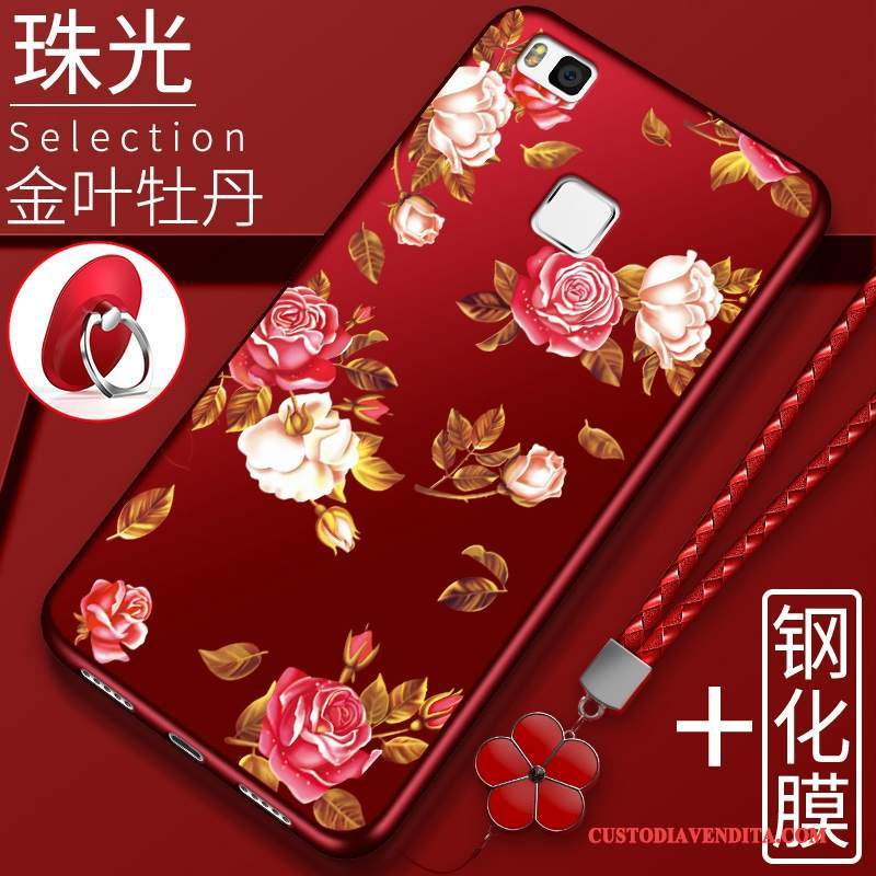 Custodia Huawei P9 Lite Creativo Morbido Tendenza, Cover Huawei P9 Lite Protezione Telefono Fiori Di Pesco