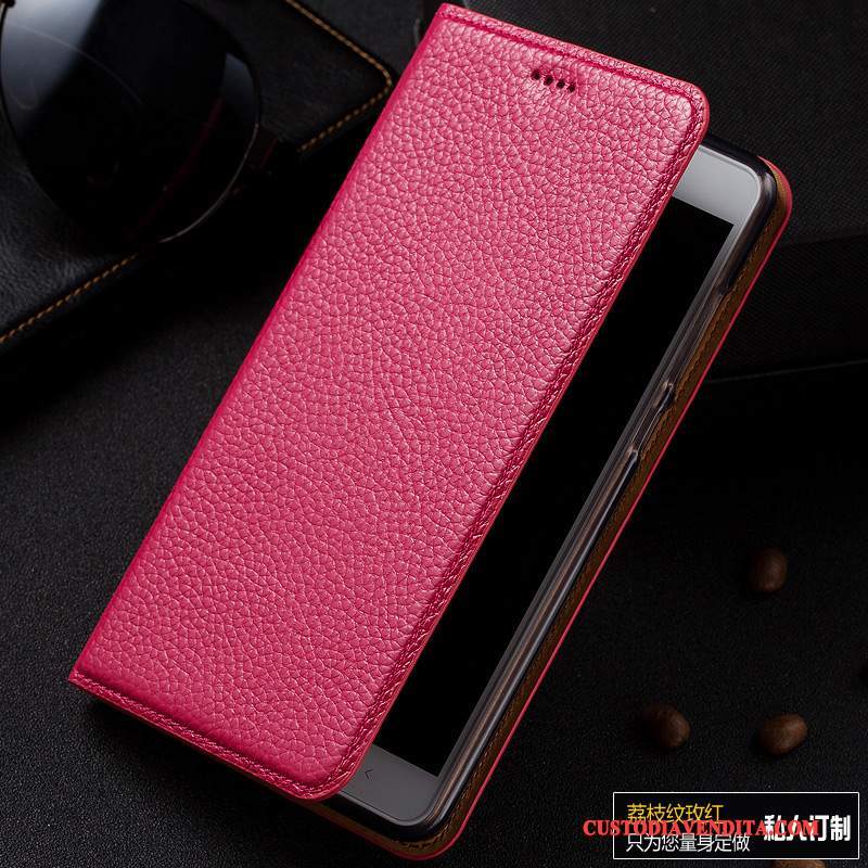 Custodia Huawei P9 Lite Pelle Nerotelefono, Cover Huawei P9 Lite Folio Litchi Gioventù