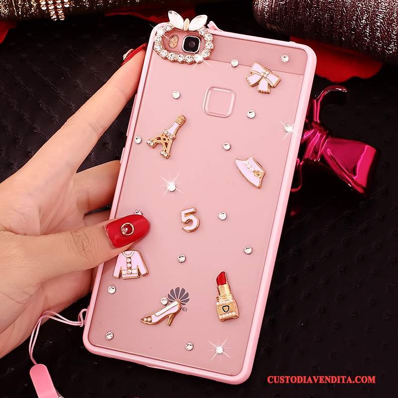 Custodia Huawei P9 Lite Silicone Ornamenti Appesi Con Strass, Cover Huawei P9 Lite Protezione Morbido Gioventù