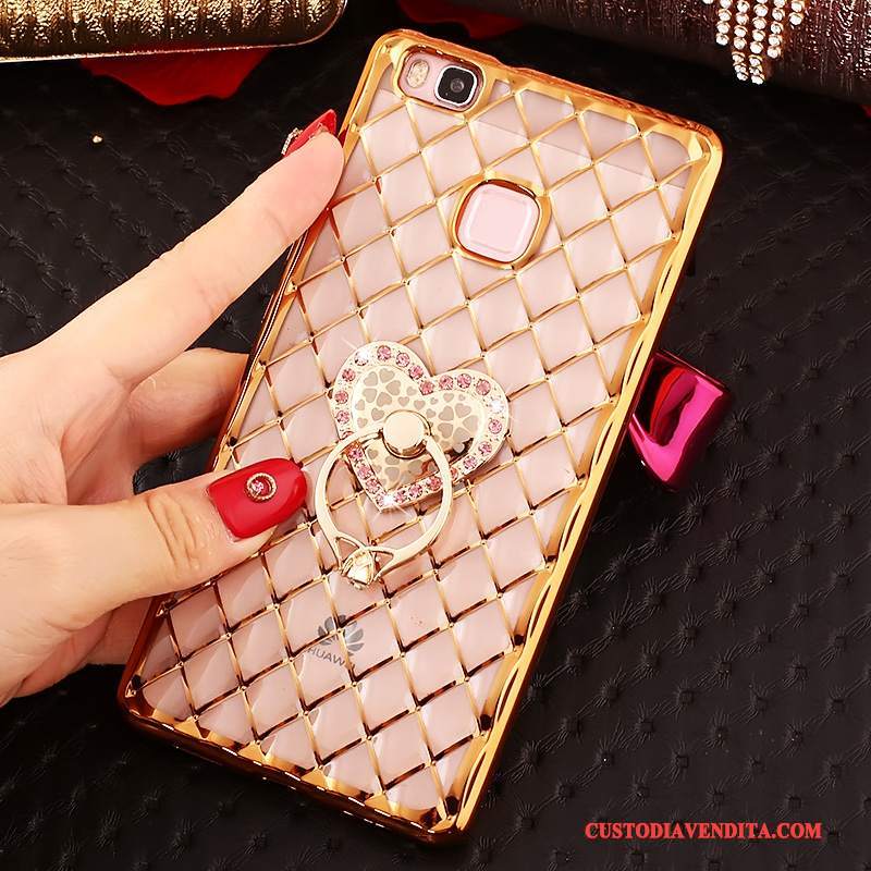 Custodia Huawei P9 Lite Strass Rosatelefono, Cover Huawei P9 Lite Silicone Sottile Anti-caduta