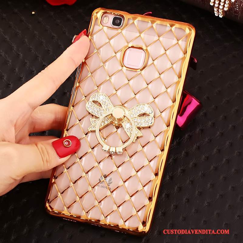 Custodia Huawei P9 Lite Strass Rosatelefono, Cover Huawei P9 Lite Silicone Sottile Anti-caduta