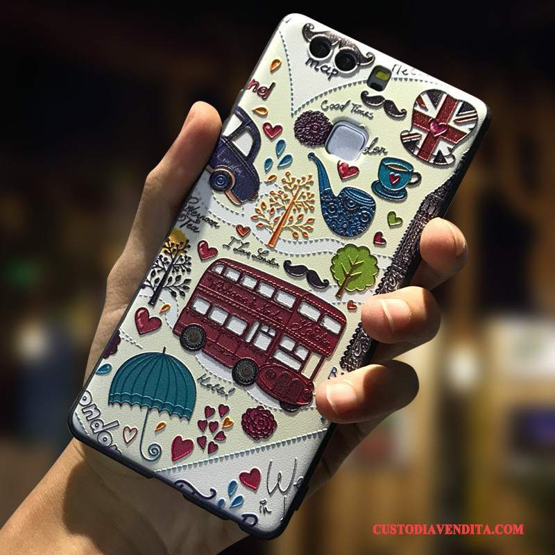 Custodia Huawei P9 Plus Cartone Animato Di Personalità Macchiati, Cover Huawei P9 Plus Colore Anti-caduta Ornamenti Appesi