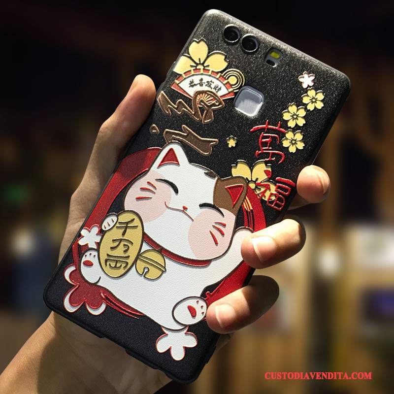 Custodia Huawei P9 Plus Cartone Animato Di Personalità Macchiati, Cover Huawei P9 Plus Colore Anti-caduta Ornamenti Appesi