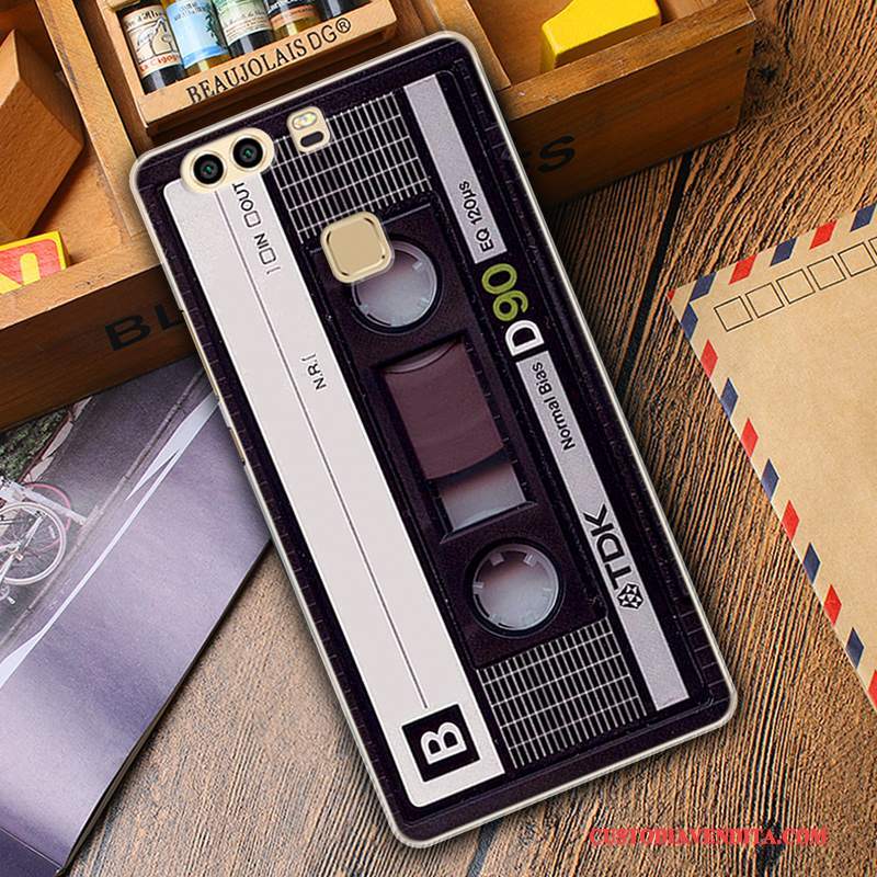 Custodia Huawei P9 Plus Cartone Animato Telefono Cachi, Cover Huawei P9 Plus Protezione Cool Anti-caduta