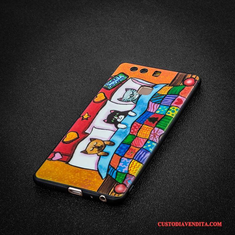 Custodia Huawei P9 Plus Colore Morbido Gattino, Cover Huawei P9 Plus Protezione Canetelefono