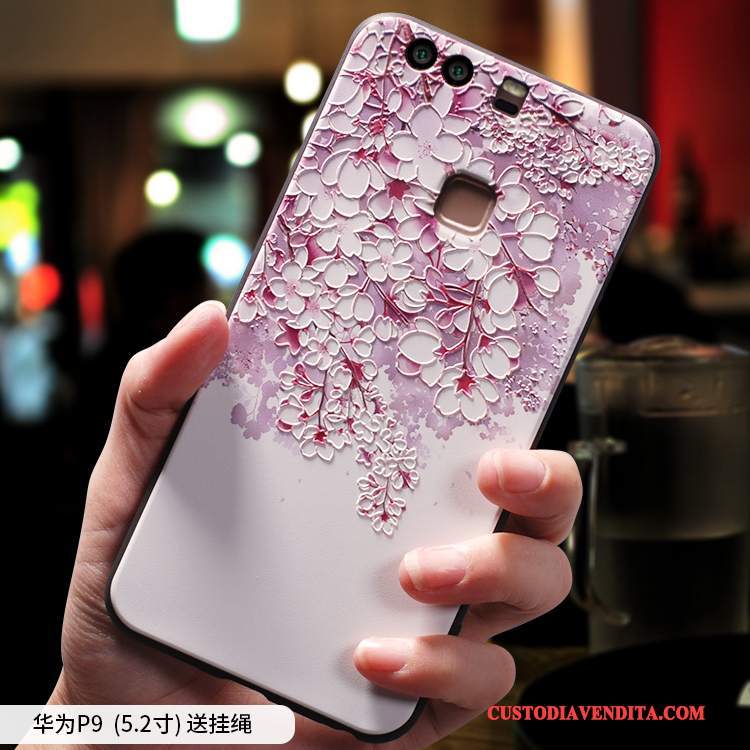 Custodia Huawei P9 Plus Creativo Rosa Anti-caduta, Cover Huawei P9 Plus Protezione Ornamenti Appesi Di Personalità