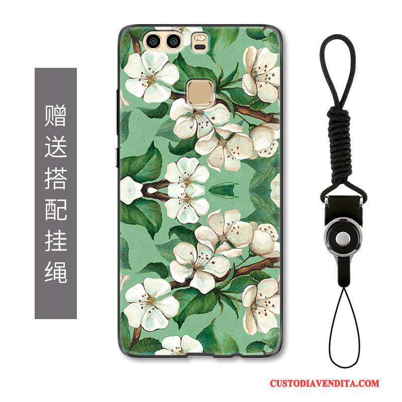 Custodia Huawei P9 Plus Moda Ornamenti Appesi Verde, Cover Huawei P9 Plus Protezione Arte Anti-caduta