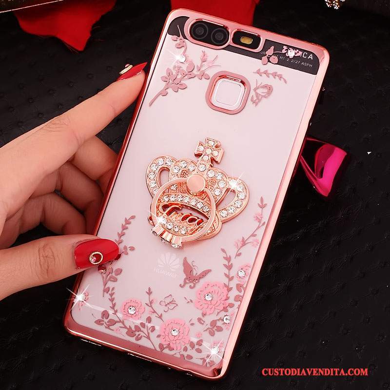 Custodia Huawei P9 Plus Protezione Morbidotelefono, Cover Huawei P9 Plus Rosa Pu