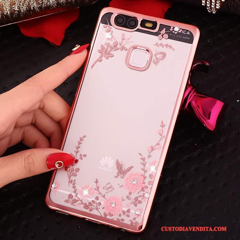 Custodia Huawei P9 Plus Protezione Morbidotelefono, Cover Huawei P9 Plus Rosa Pu