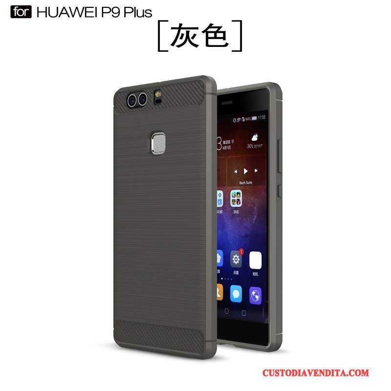 Custodia Huawei P9 Plus Silicone Nuovotelefono, Cover Huawei P9 Plus Protezione Tendenza Nero