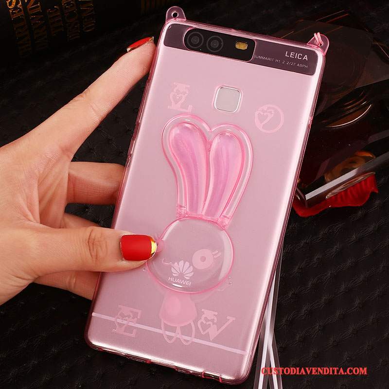 Custodia Huawei P9 Plus Silicone Sottile Porpora, Cover Huawei P9 Plus Cartone Animato Supporto