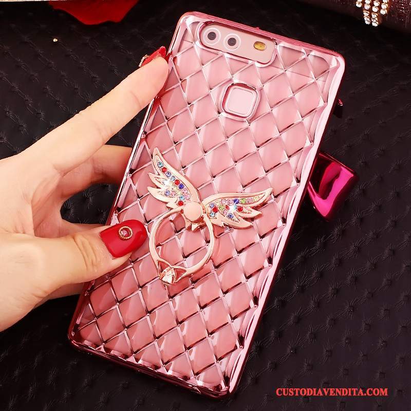 Custodia Huawei P9 Plus Silicone Telefono Morbido, Cover Huawei P9 Plus Strass Anti-caduta Sottile