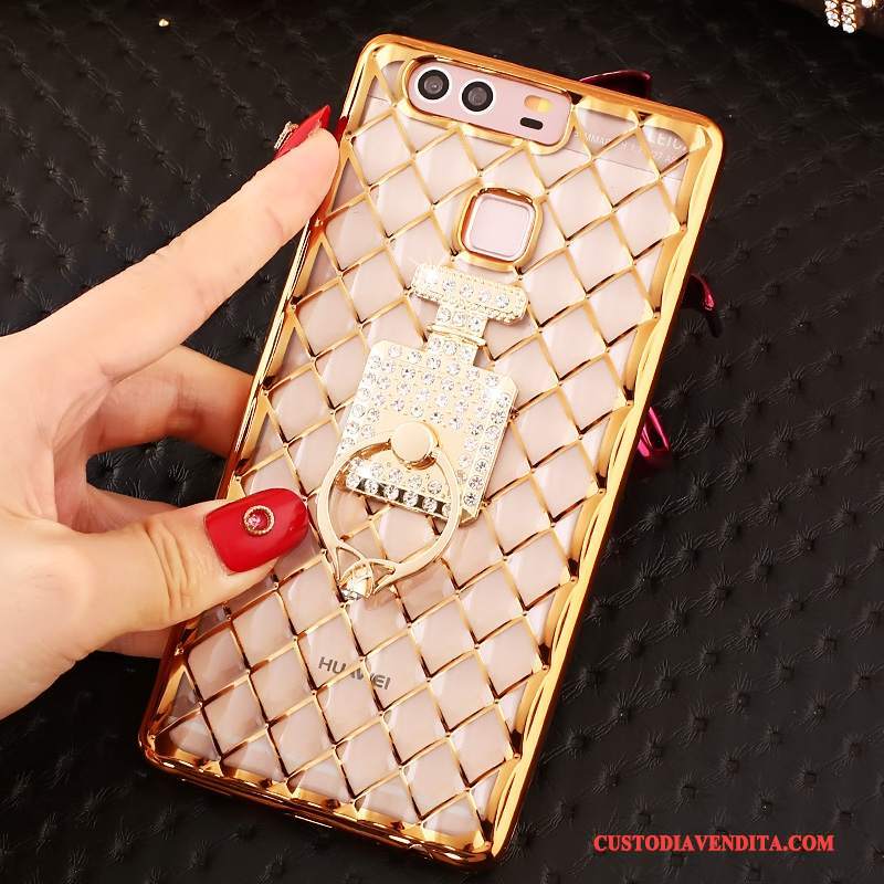 Custodia Huawei P9 Plus Silicone Telefono Morbido, Cover Huawei P9 Plus Strass Anti-caduta Sottile