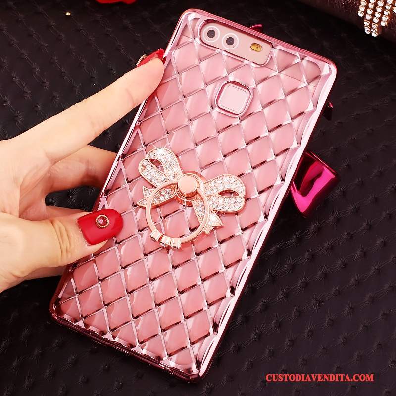 Custodia Huawei P9 Plus Silicone Telefono Morbido, Cover Huawei P9 Plus Strass Anti-caduta Sottile