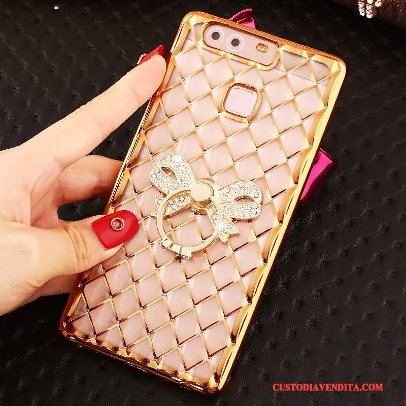 Custodia Huawei P9 Plus Silicone Telefono Morbido, Cover Huawei P9 Plus Strass Anti-caduta Sottile