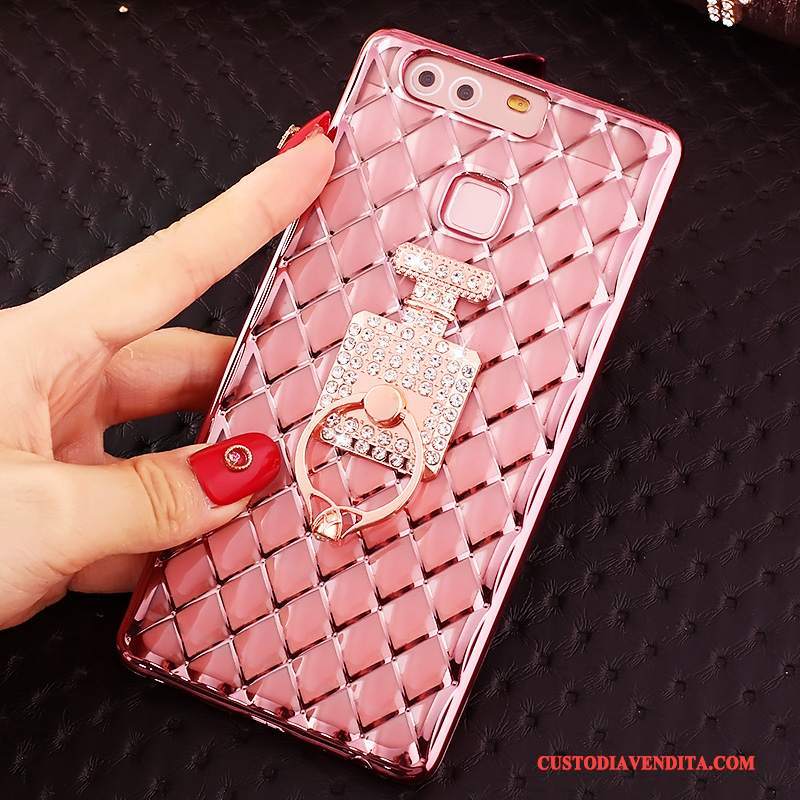 Custodia Huawei P9 Plus Silicone Telefono Morbido, Cover Huawei P9 Plus Strass Anti-caduta Sottile