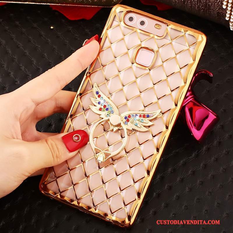 Custodia Huawei P9 Plus Silicone Telefono Morbido, Cover Huawei P9 Plus Strass Anti-caduta Sottile