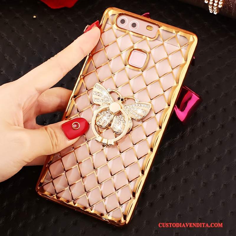 Custodia Huawei P9 Plus Silicone Telefono Morbido, Cover Huawei P9 Plus Strass Anti-caduta Sottile