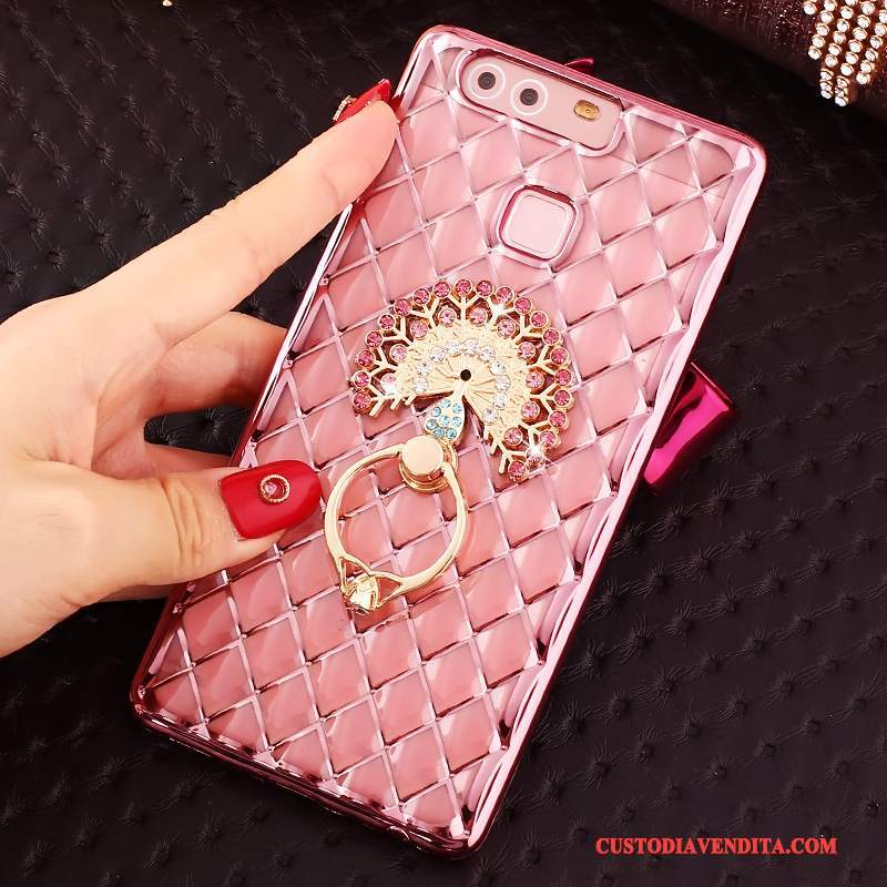 Custodia Huawei P9 Plus Silicone Telefono Morbido, Cover Huawei P9 Plus Strass Anti-caduta Sottile