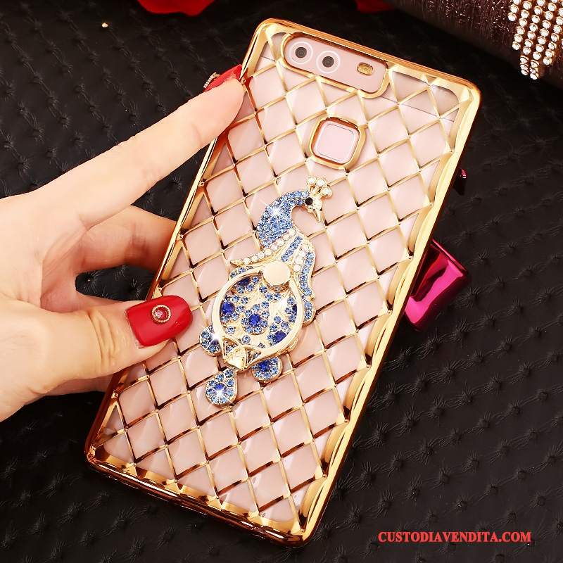 Custodia Huawei P9 Plus Silicone Telefono Morbido, Cover Huawei P9 Plus Strass Anti-caduta Sottile