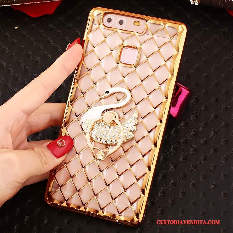 Custodia Huawei P9 Plus Silicone Telefono Morbido, Cover Huawei P9 Plus Strass Anti-caduta Sottile