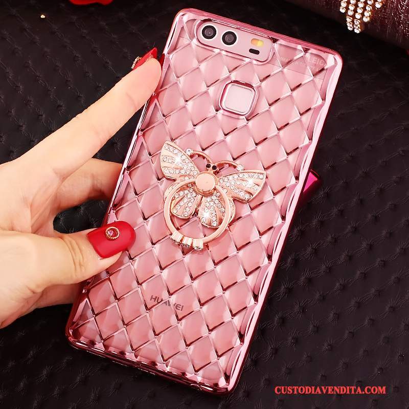 Custodia Huawei P9 Plus Silicone Telefono Morbido, Cover Huawei P9 Plus Strass Anti-caduta Sottile