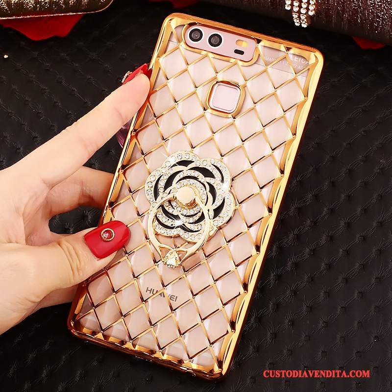 Custodia Huawei P9 Plus Silicone Telefono Morbido, Cover Huawei P9 Plus Strass Anti-caduta Sottile