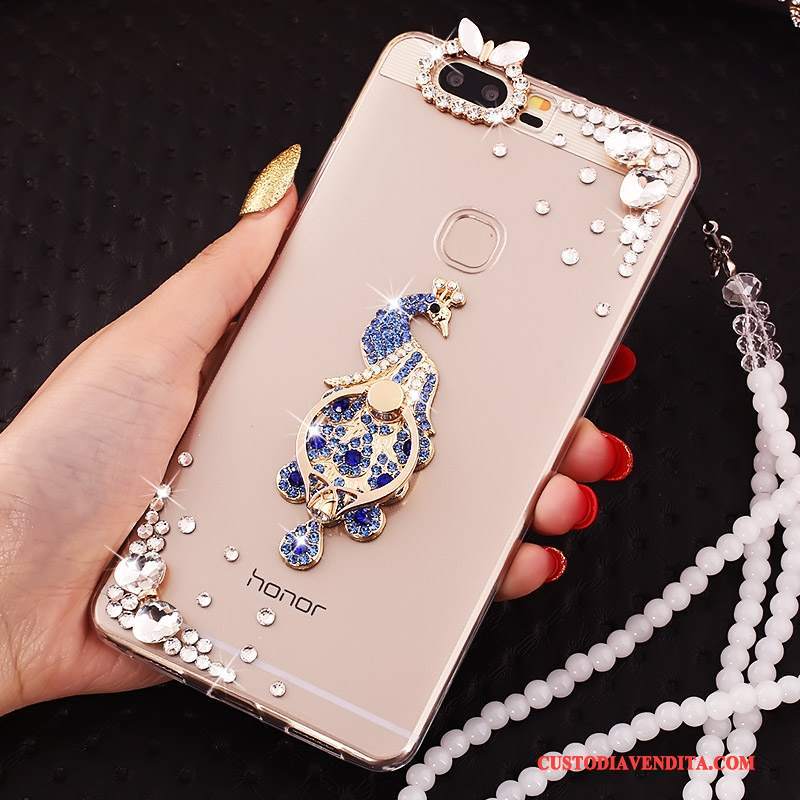 Custodia Huawei P9 Plus Strass Morbido Maglia, Cover Huawei P9 Plus Silicone Orotelefono