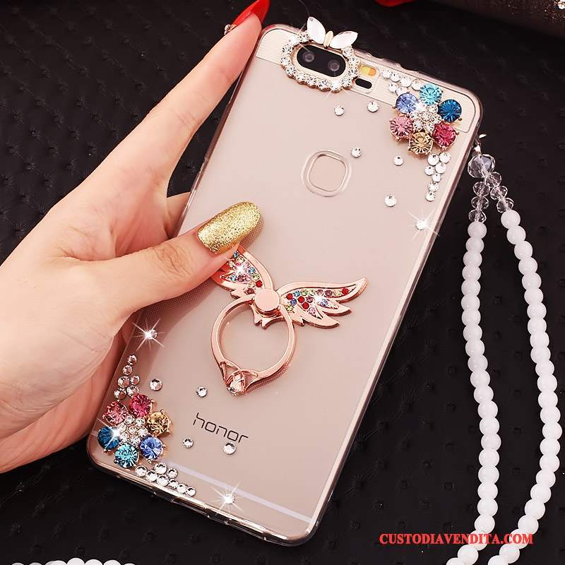 Custodia Huawei P9 Plus Strass Morbido Maglia, Cover Huawei P9 Plus Silicone Orotelefono