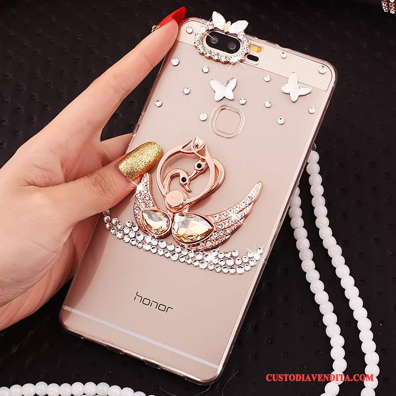 Custodia Huawei P9 Plus Strass Morbido Maglia, Cover Huawei P9 Plus Silicone Orotelefono