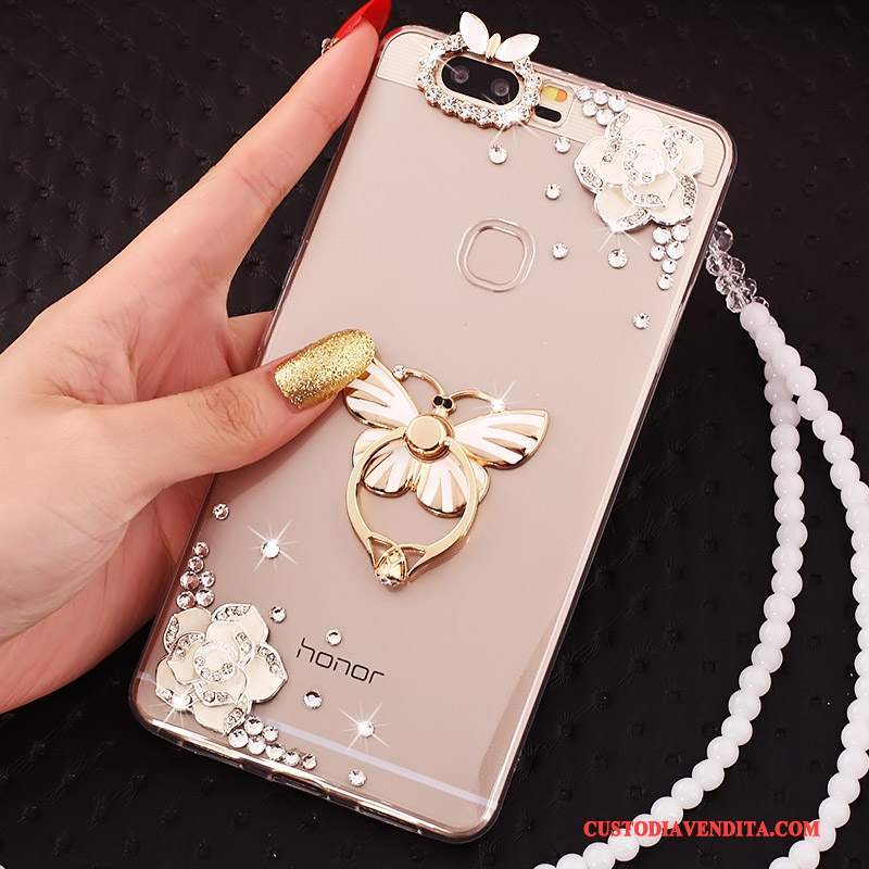 Custodia Huawei P9 Plus Strass Morbido Maglia, Cover Huawei P9 Plus Silicone Orotelefono